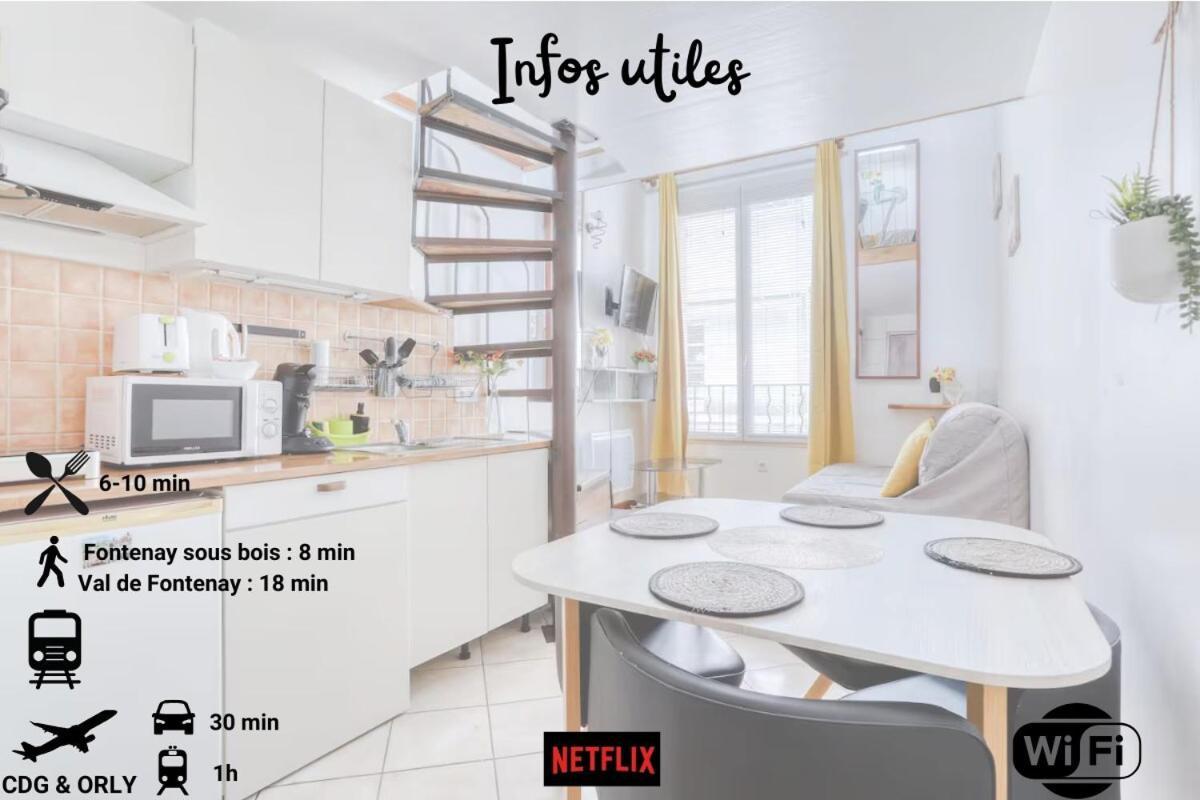 Sunny Suite-Proche Paris & Disney Fontenay-sous-Bois Dış mekan fotoğraf